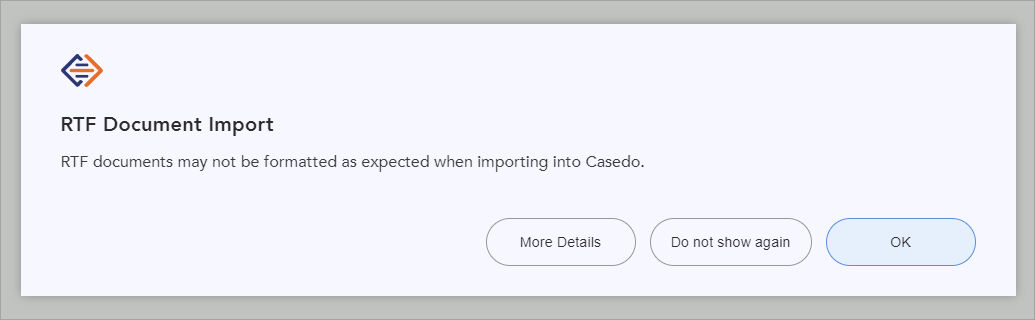 A screenshot of the ftp document import screen showing that folders aren't appearing in the Table of Contents.