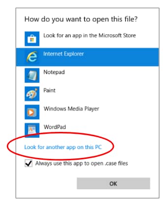 look for another app on this PC screenshot