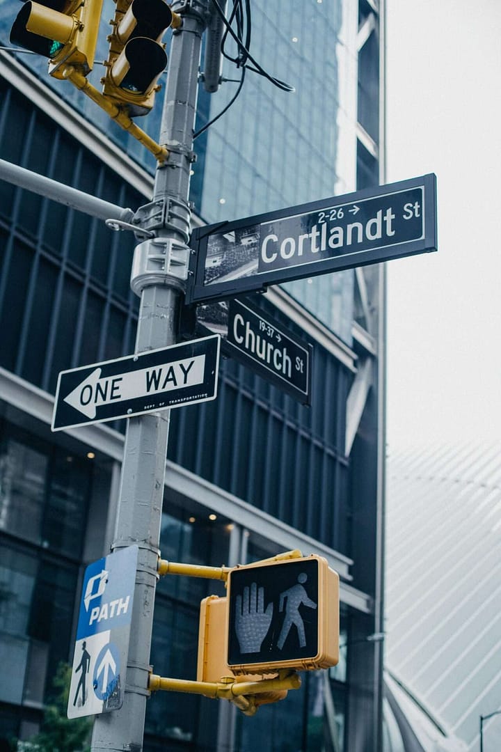 Photograph of New York street signs