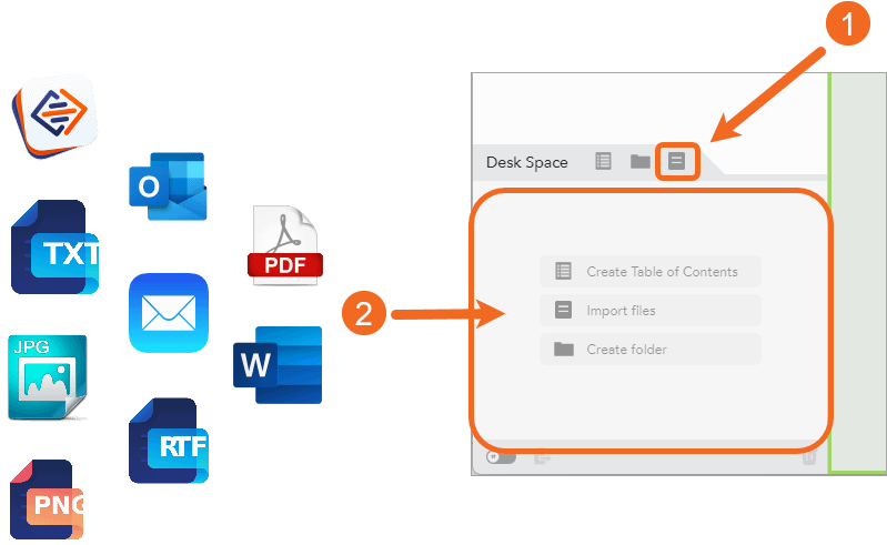 screenshot of the Casedo Desk Space to illustrate how to rotate pages in pdf