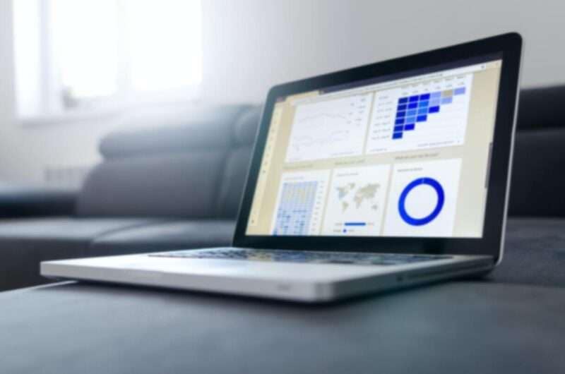 Dashboard on Laptop to illustrate legal tech